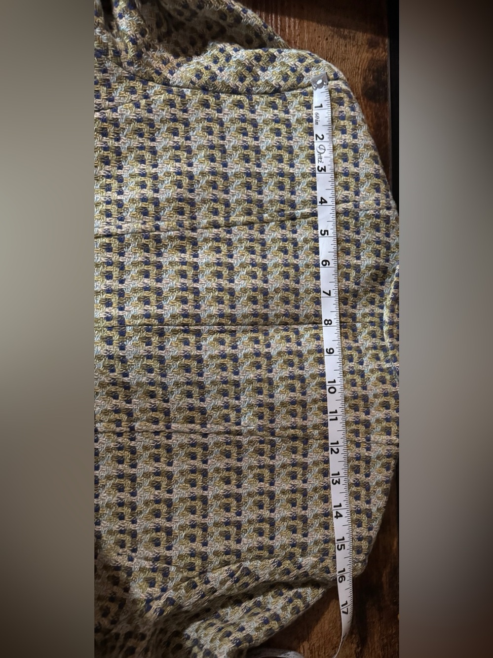Talbots Tweed Blazer Jacket Green Blue Size 10P Classic Career Chic Textured - Picture 15 of 16